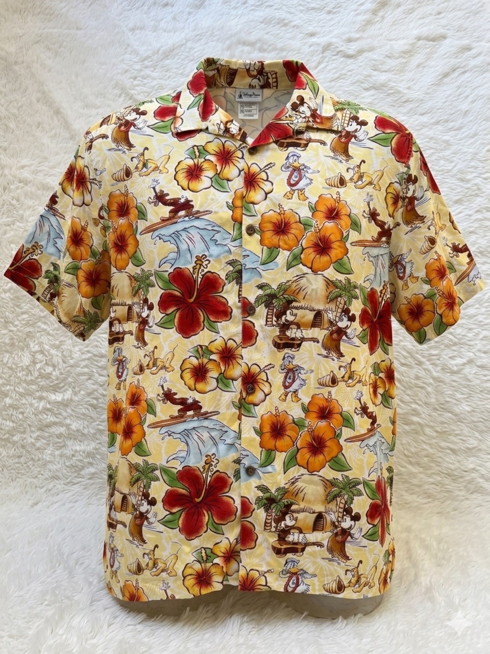 Disney Parks Authentic Original Hawaiian Shirt Mickey Mouse Tropical 2XL XXL